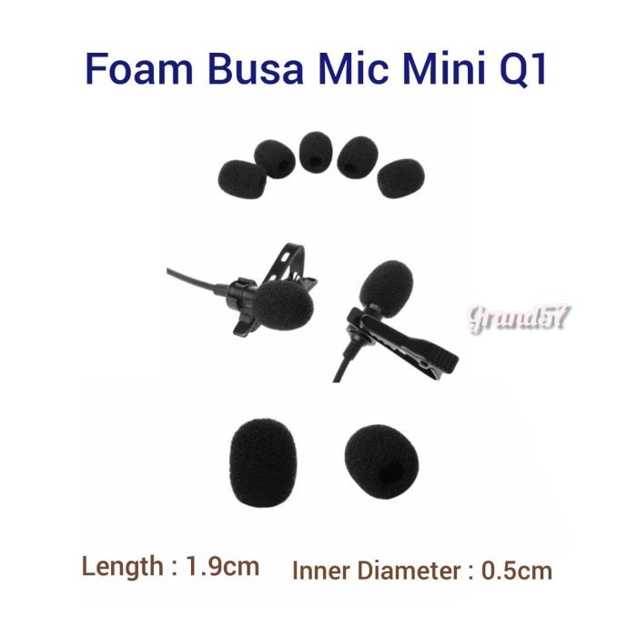 foam spon busa mic lapel lavalier clip on mini mik clipon headset klip