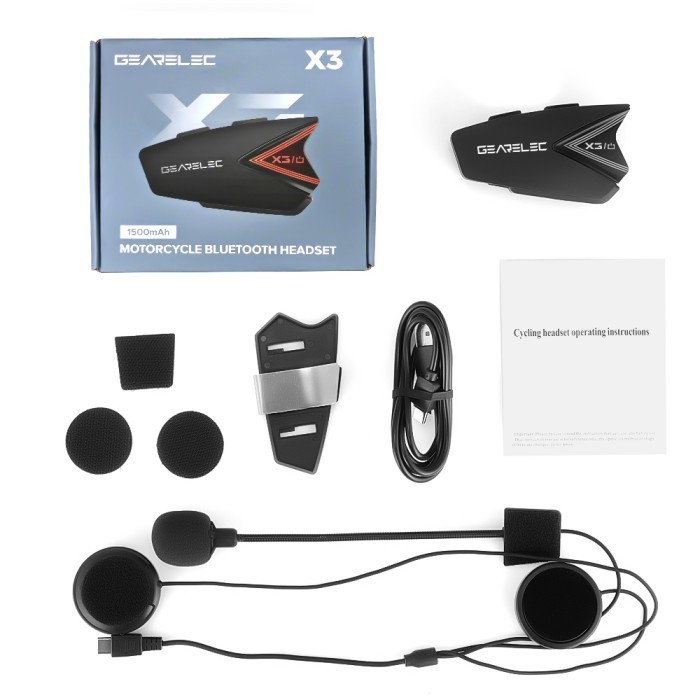 X3 Bluetooth 5.0 Helm Sepeda Motor Headset - X3