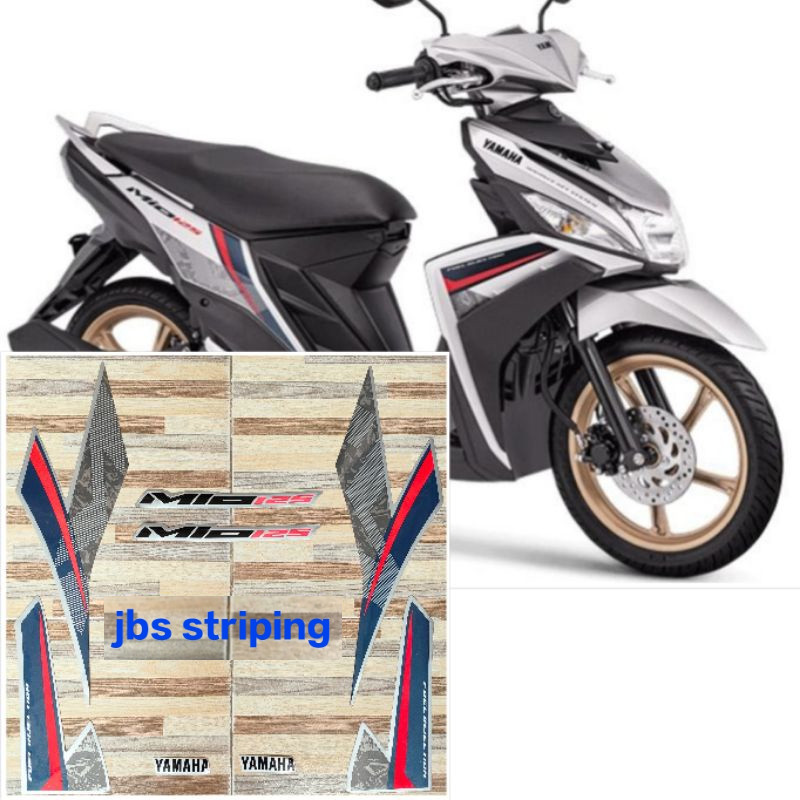 Stiker mio m3 striping  Yamaha Mio M3 125 silver tahun 2018 2019