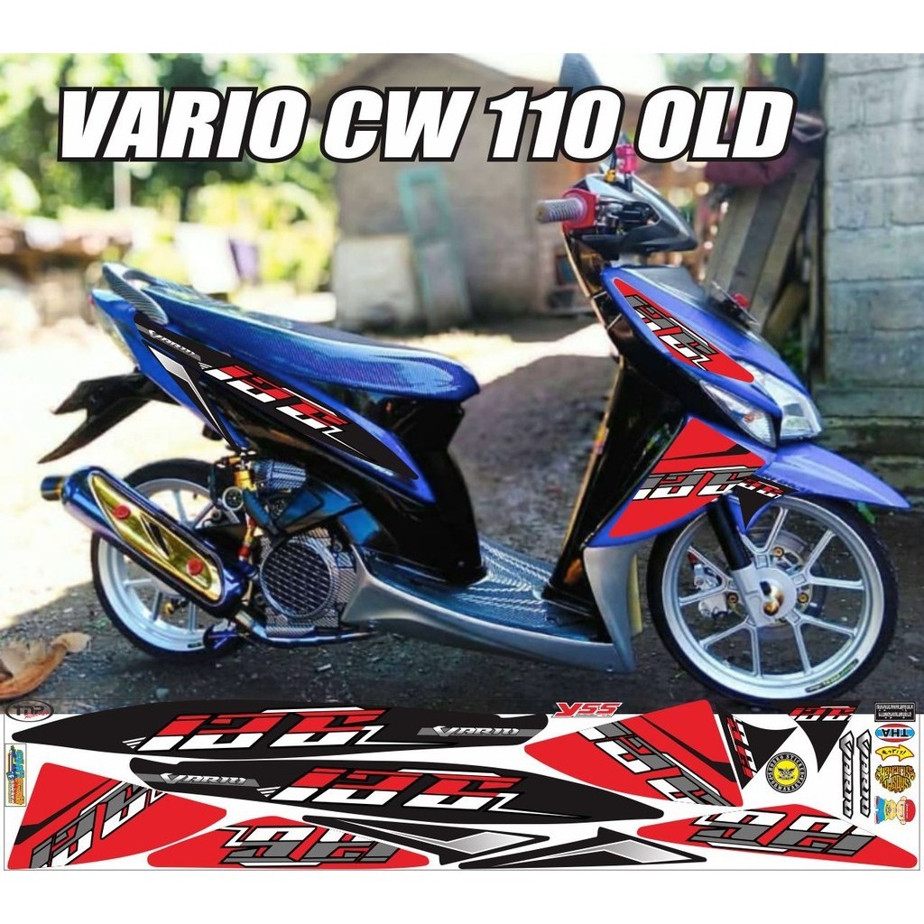 variasi STRIPING MOTOR  VARIO KARBU 110 OLD MOTOR VARIO 110 OLD STRIPING STIKER VARIO CW OLD 110 CAR