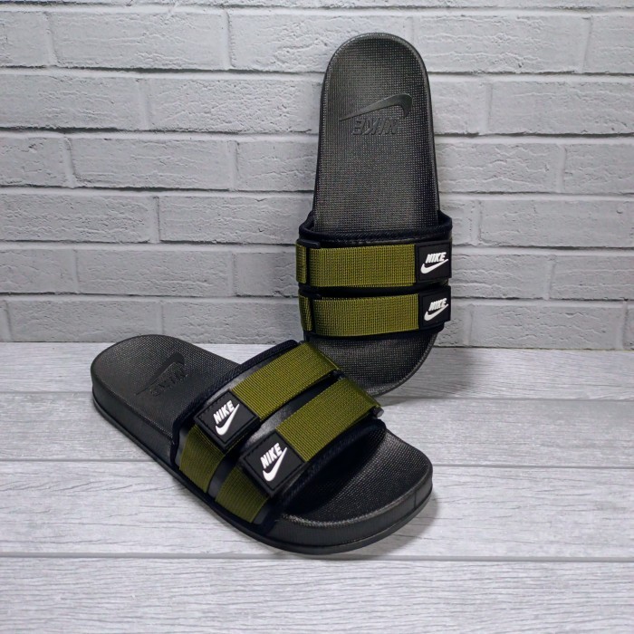 Sandal Pria Nike Sandal Slide Sendal Slop Army Grade Original - Hijau, 44