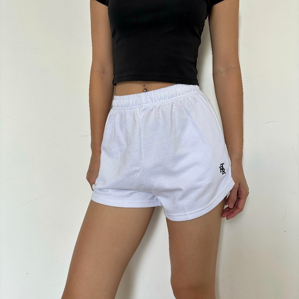 First Time Round - Terry Shorts - White