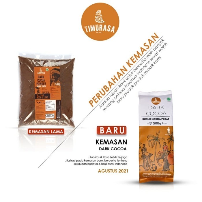 

Dark cacao Raw cocoa powder Bubuk coklat cokelat organik murni - Dark, 125gr