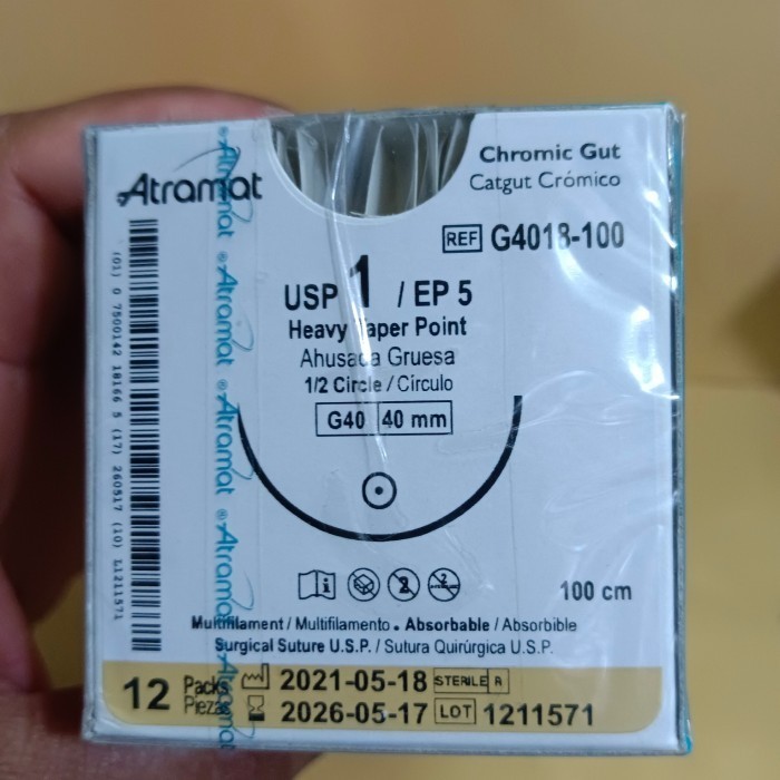 Atramat Chromic 1 heavy taperpoint ( absorbable)