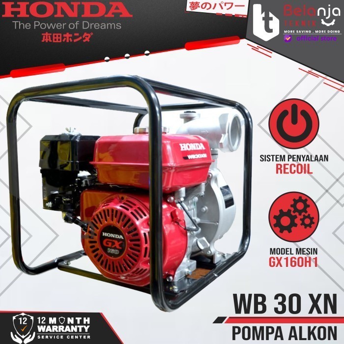 PROMO CUCI GUDANG Honda Mesin Pompa Air Irigasi WB 30 XN Pompa Alkon 3 Inch WB30XN 7.5 M