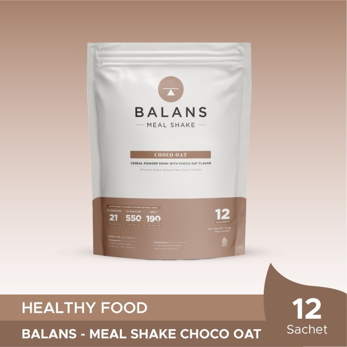 

Balans Meal Shake Choco Oat - 12 Sachet