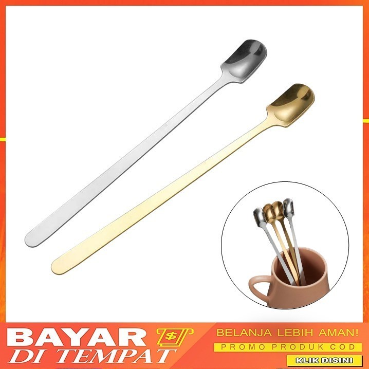 sendok aduk panjang bartender original impor stainless steel perlengkapan rumah peralatan makan minu