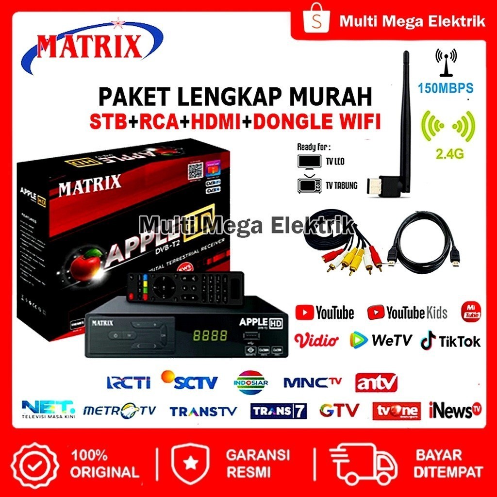[COD] STB / SET TOP BOX TV DIGITAL / STB TV DIGITAL MATRIX APPLE DVBT2 / SET BOX TV DIGITAL / STB MA