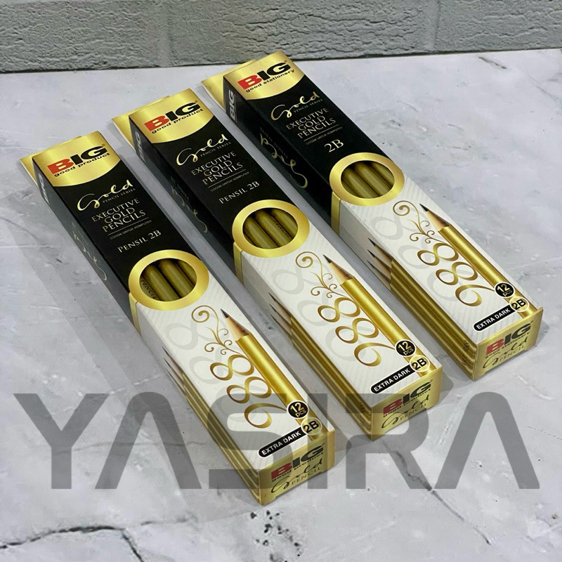 

SELUSIN 12 PCS Pensil Raut 2B Big Gold