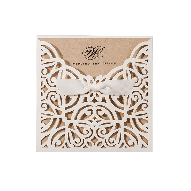 

Amplop Undangan Pernikahan Pemotongan Laser Cetak Sutra Kustom Baru