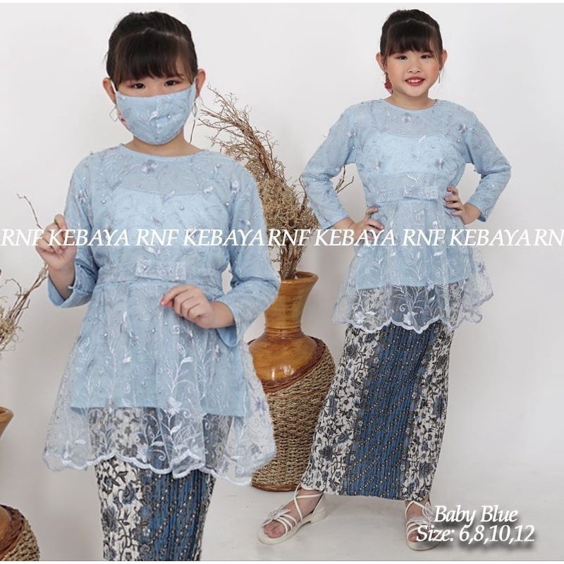 Set Kebaya Tunik Anak / Kebaya Kartini / Kebaya Wisuda Brokat Anak / Kebaya Muslim Modern