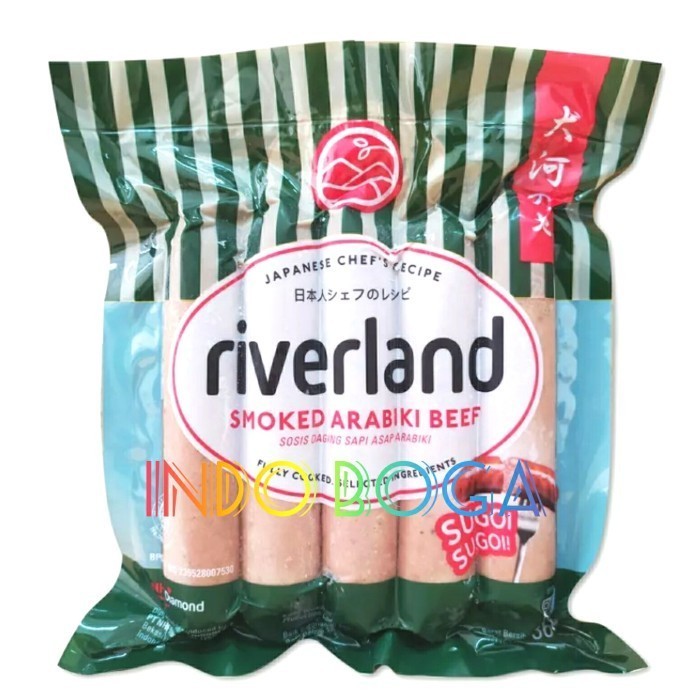 

riverland smoked arabiki beef / riverland sausage/sosis sapi riverland - 360 gram