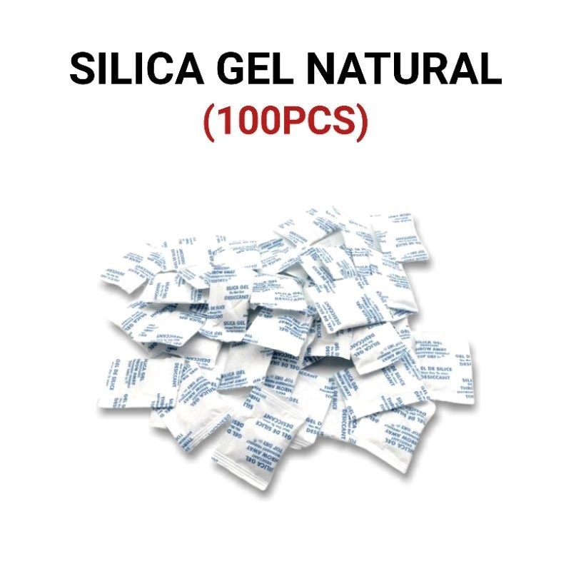 Silica Gel Natural 100pcs - Silica Gel Untuk Sepatu, Tas, Topi, Dompet, Pakaian Dll - Pengering dan 