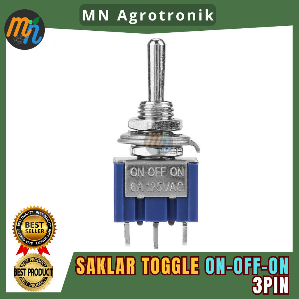 SAKLAR TOGGLE ON-OFF-ON 3PIN - SWITCH 3 KAKI ON OFF ON