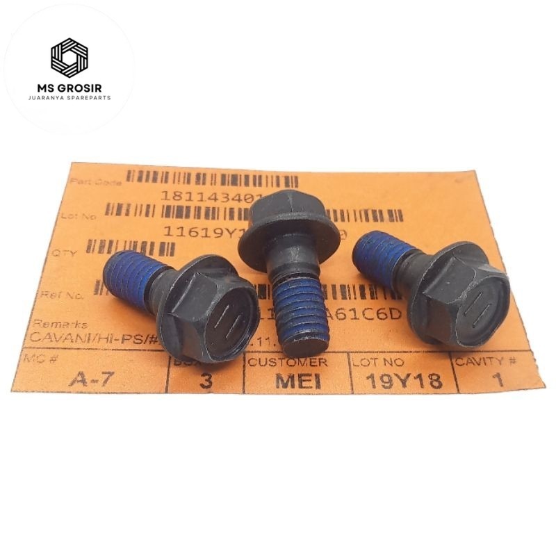 BOLT M8 X 20 MM BAUT 12 BAJA BAUD ORIGINAL PANJANG 2CM BAUT BAJA