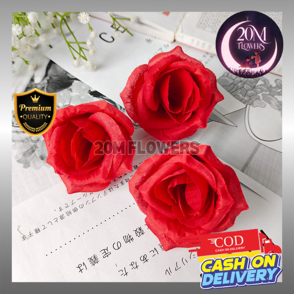 [1 PCS] Kuntuman Rose Mawar Tropis - Kelopak Rose Bunga Mawar  Kuncup Artificial Satuan PCS  Dekorasi/grosir/import/bunga kain Artificial Import Berkualitas