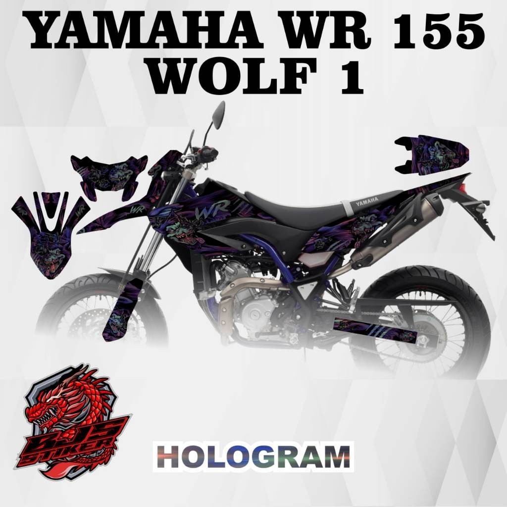 decal full hologram / stiker full hologram / sticker fullbody hologram wr 155 yamaha wr 155 wolf 1