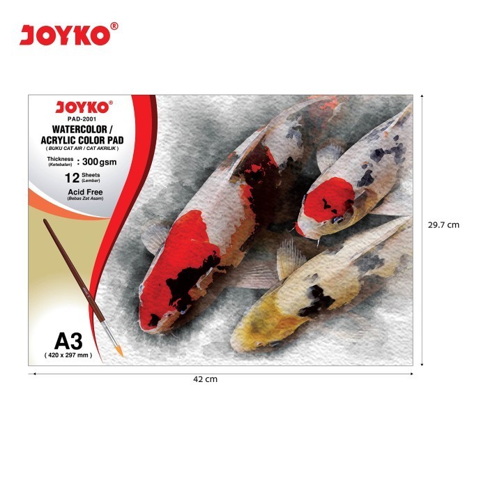 

Joyko Watercolour Pad A3 / Buku Cat Air & Akrilik PAD-2001