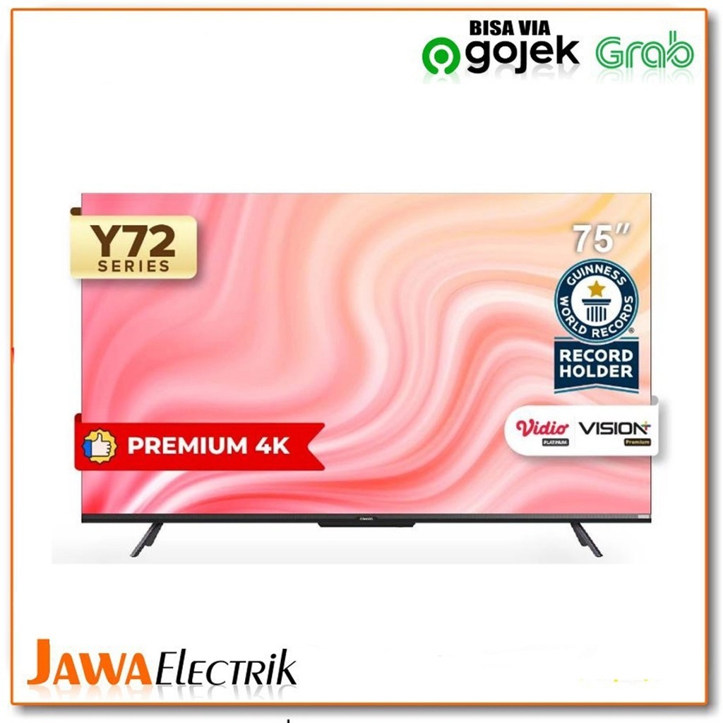 promo ramadhan Coocaa Tv 75 Inch Android Digital Tv 4k Uhd 75y72 Smart Tv