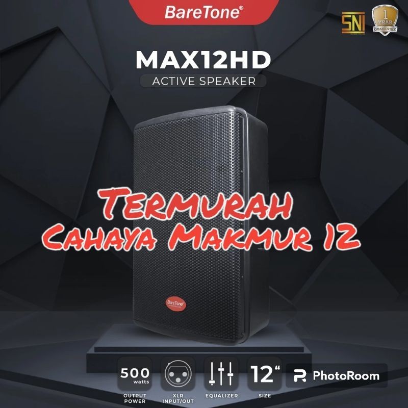Promo lagi speaker aktif baretone 12inch max12hd max 12hd baretone max12 hd 500watt