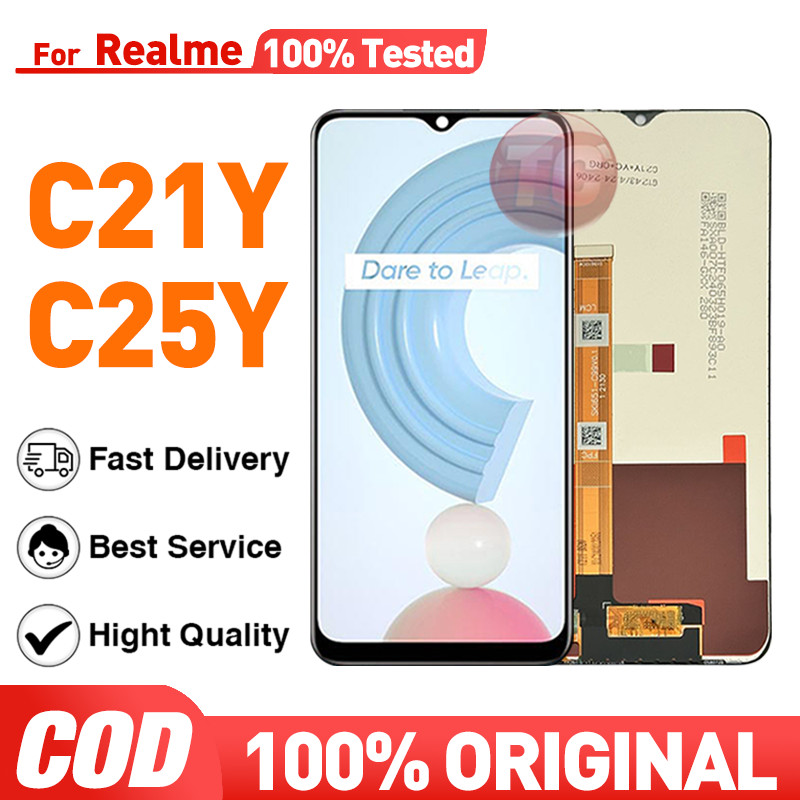 LCD Realme C21Y Realme C25Y Original Fullset Ori asli Glass Touchscreen Digitizer