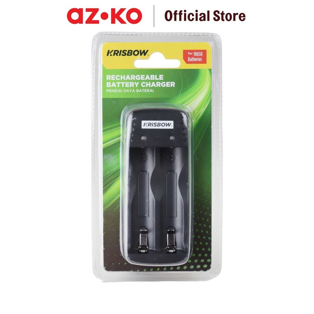 Krisbow Charger Baterai 2 Slot 18650 5v