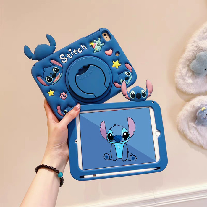 Karakter Stitch Case Samsung Galaxy Tab S6 A7 A8 A9 Plus Lite Cover