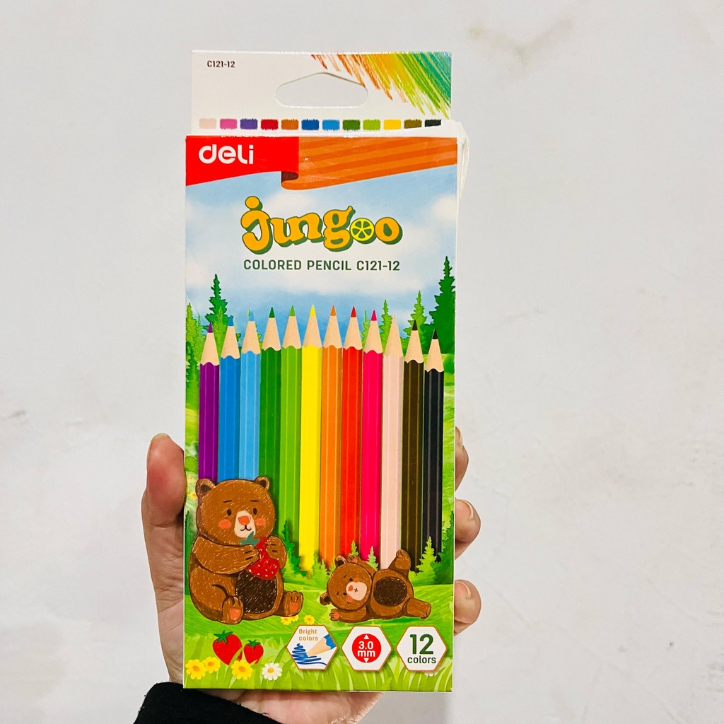 

Pensil Warna Deli 12 Warna Panjang Jungoo - EC121-12