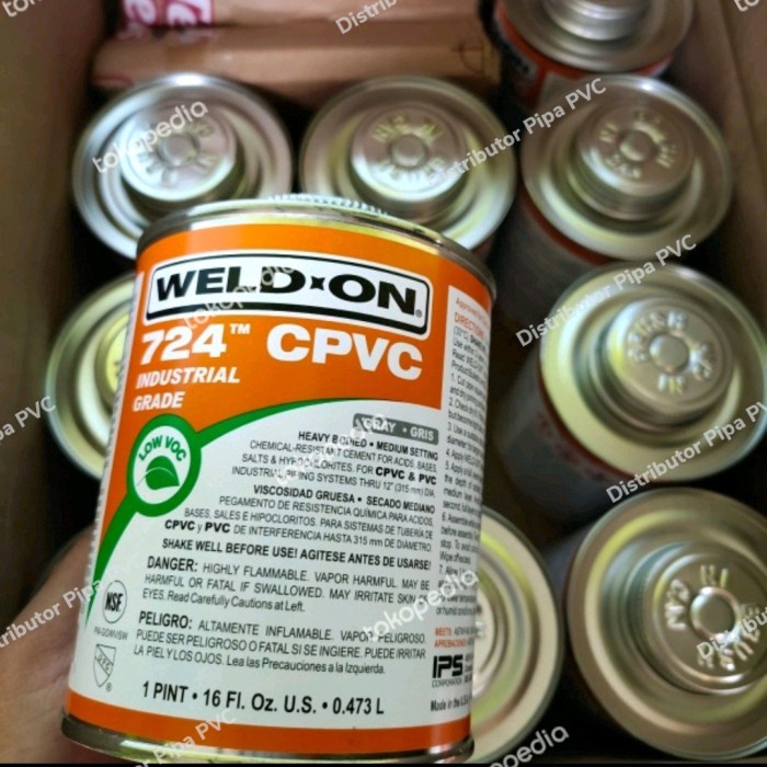

Lem Pipa CPVC Weld On 724 Solvent Clement 0,473L CPVC Pipa CPVC worikateid