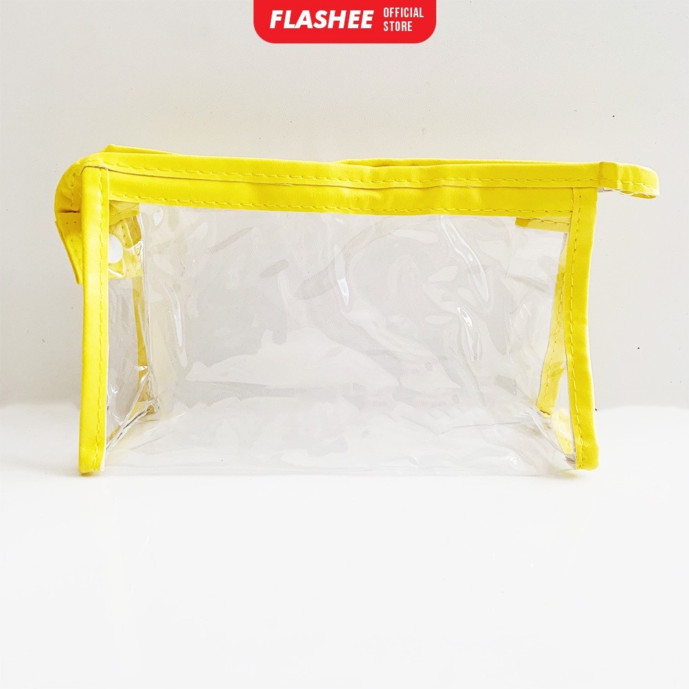 

Tempat Pensil Transparan Aesthetic Model Korea Pouch Transparan Serbaguna Organizer Alat Tulis Kotak Pensil kuning