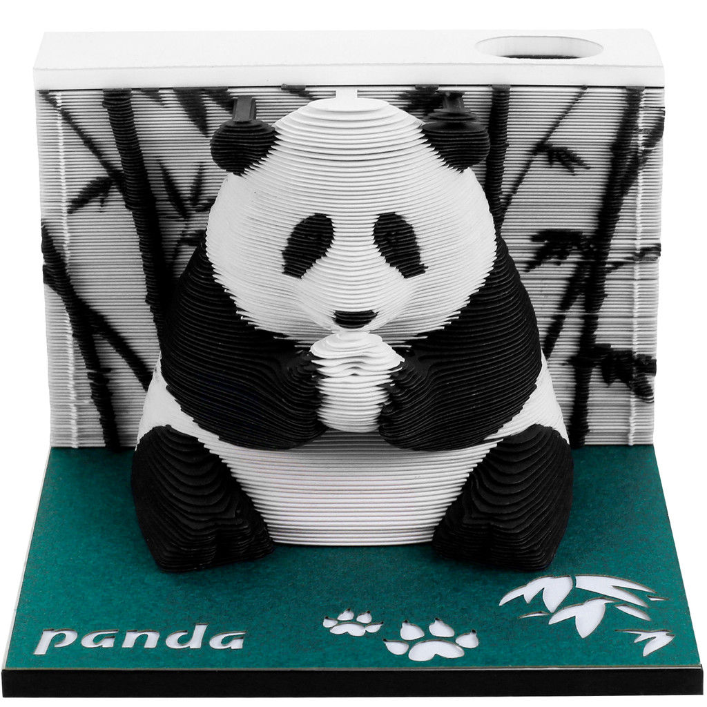 

3D Desk Weekly Calendar Creative Panda Memo Pad Tear-Away 3D Art Note Pad DIY 3D 2024 Weekly Calendar Paper Carving Art for Home
