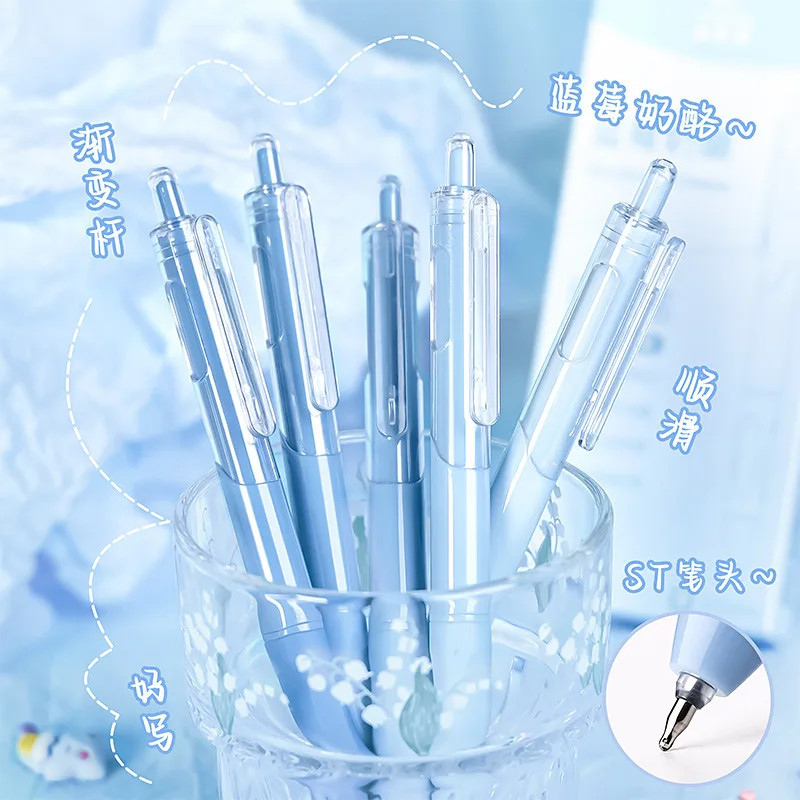 

IDOLMART Pen Set Isi 5 Pcs Cepat kering 0.5 mm Bulpen Hitam - Bogor