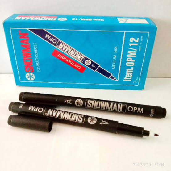 (1 lusin) Spidol OPM / OPM Pen Snowman / Drawing pen Snowman OPM