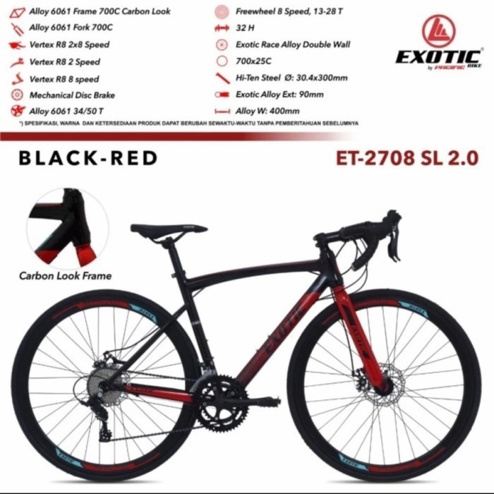 700c Exotic Road Bike ET-2708 SL 2.0  (Wrn) sepeda balap pacific