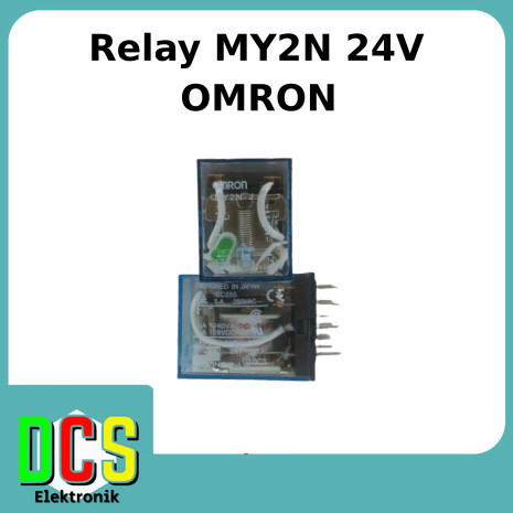Relay Omron MY2N MY2 220VAC 24VDC 24 Volt 8 kaki