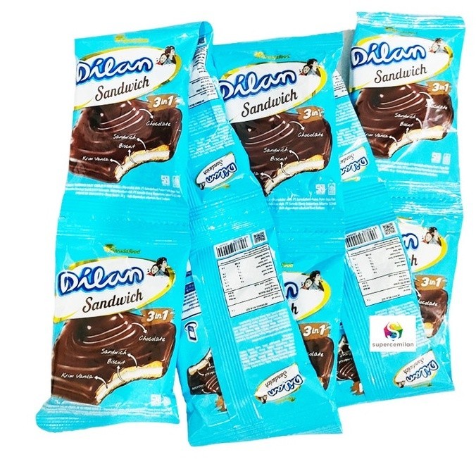 

Dilan Sandwich 3in1 Biskuit Sandwich Cokelat RENCENG (isi 10 pcs)