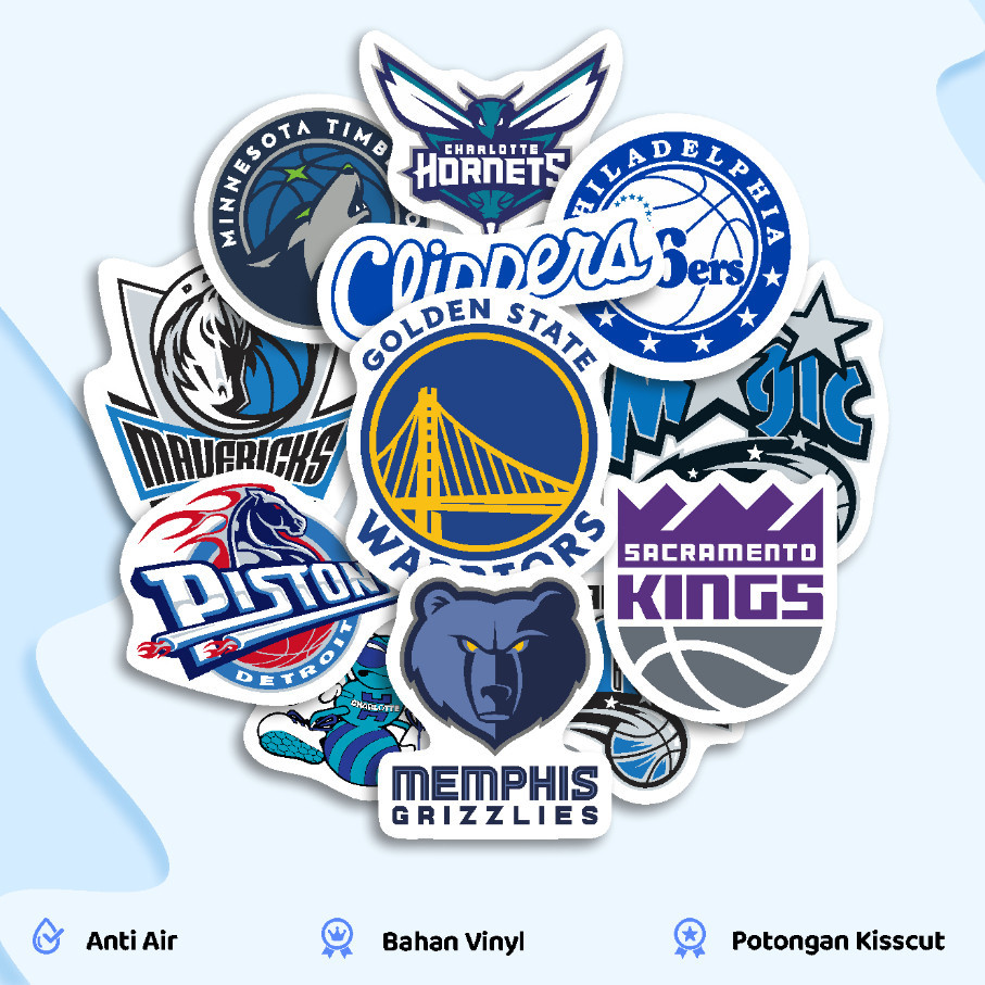 

60 Pcs Sticker Pack Club Basket untuk Laptop Tumbler Motor Buku Case HP Lemari Kaca