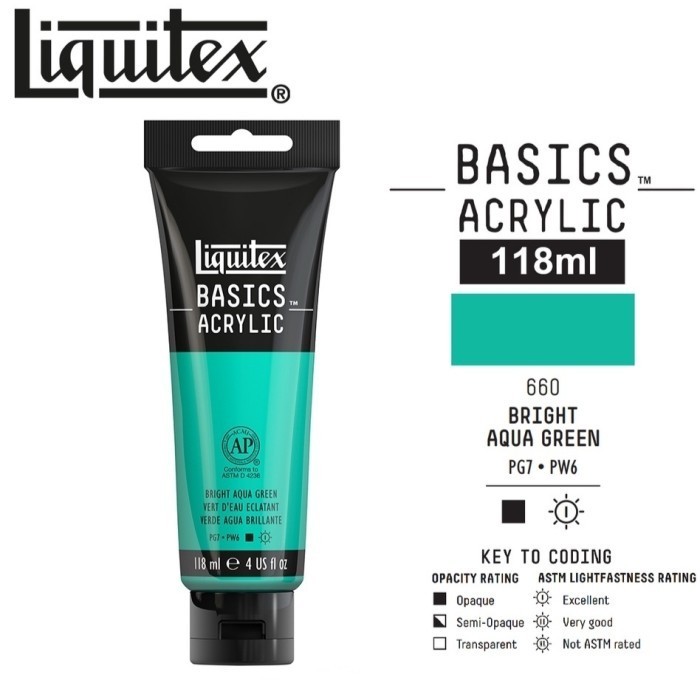 

LIQUITEX BASICS ACRYLIC 118 ML BRIGHT AQUA GREEN