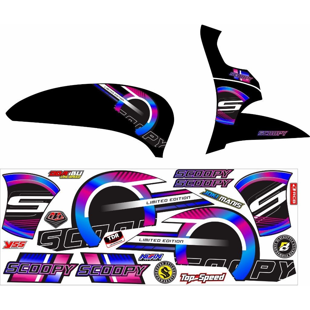 STIKER TERLARIS STRIPING SCOOPY NEW SCOOPY DONAT VARIASI ALL SCOOPY 2017 2023 VARIASI SIMPLE