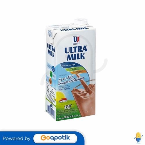 

Ultra Susu Uht Rendah Lemak Rasa Coklat 1000 Ml Tetrapak