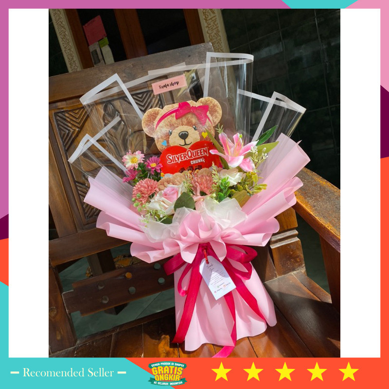 Hampers Boneka Murah Wisuda Valentine Anniversary Wedding Pernikahan / BUKET COKLAT SILVERQUEEN BERUANG / BUKET VALENTINE / BOUQUET COKLAT SILVERQUEEN KADO HARI KASIH SAYANG VALENTINE ULANG TAHUN WISUDA MURAH CANTIK