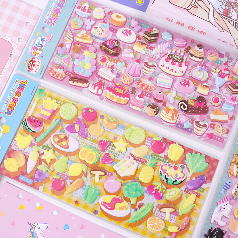

20 pcs cake 3D Stiker Anak Timbu / STIKER 3D ANAK Panjang / Sticker 3D Timbul Karakter / Stiker Bubble/milk tea/princess