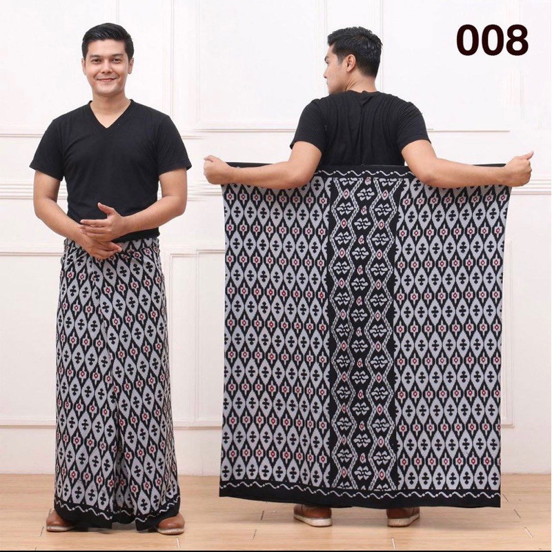 Sarung idaman- SARUNG GOYOR BOTOL HITAM ABU MERAH RAYON SUPER GRADE A