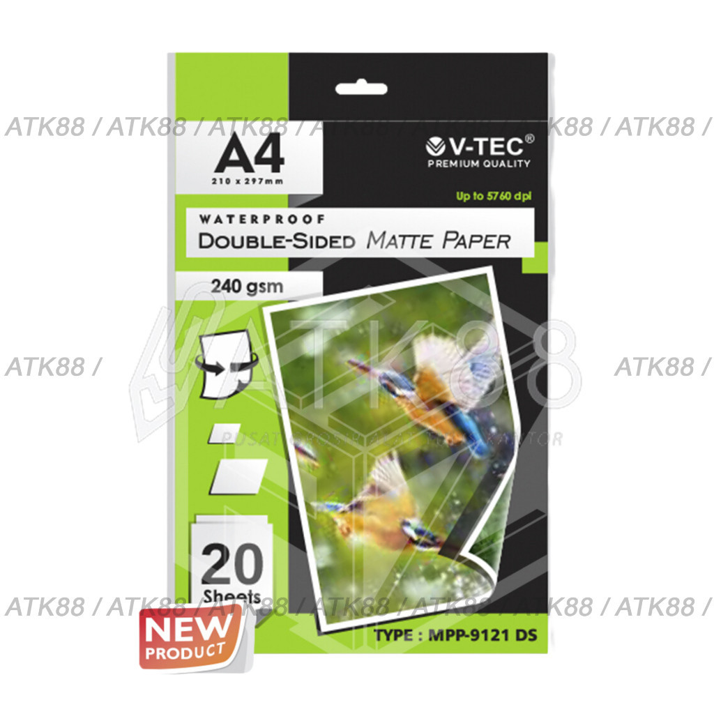 

V-Tec Photo Paper Double Sided Matte A4 240gsm MPP-9121 DS