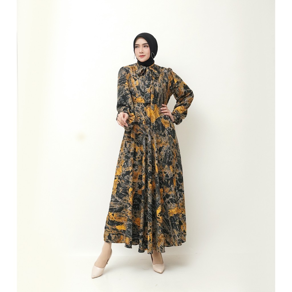 BARAJA | Nadira Dress | Gamis Twill Bahan Shakila Premium | Gamis Wanita Premium | Dress Kondangan K