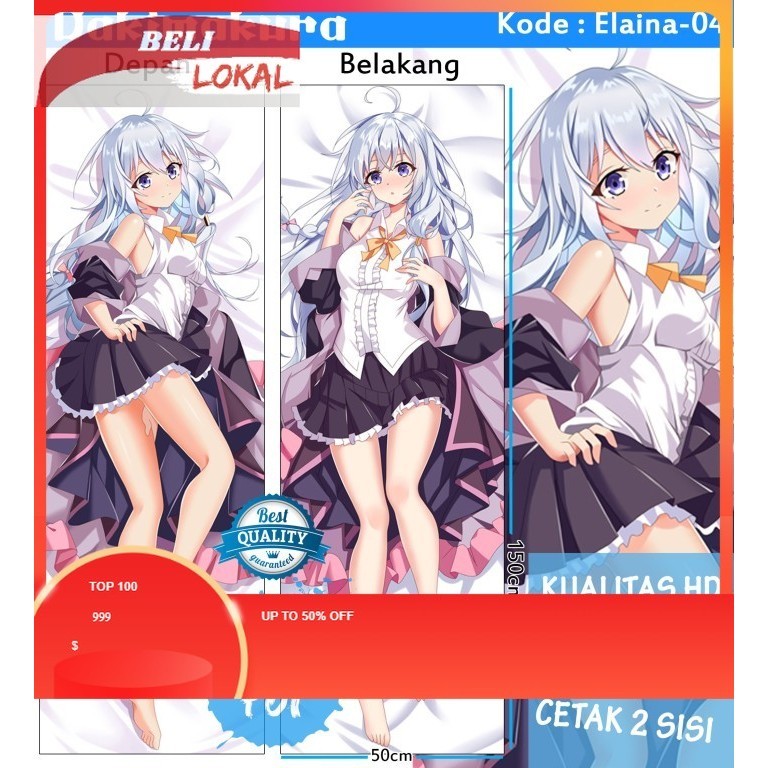 KOLEKSI ANIME/ PREORDER/ Dakimakura Elaina Majo no Tabitabi - Sarung Bantal ANIME 04
