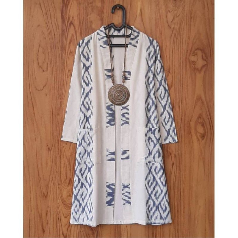 (Ready Stok) Outer Tenun - Cardigan Tenun - Atasan tenun - Long outer