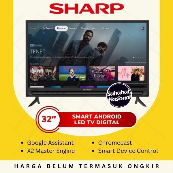 [CIANJUR] LED Smart Android TV Sharp 32 inch 32EG1I