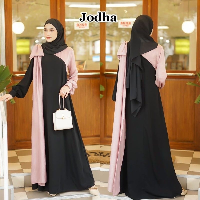 Abaya Hitam Gamis Wanita Muslim Turkey Dubai Arabian Jodha