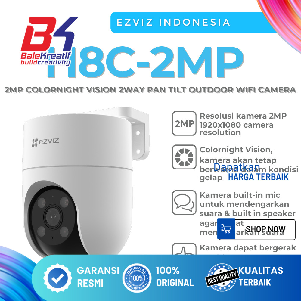 CCTV Ezviz Smart Home Camera H8C 2K+ 4MP - H8C 2MP